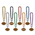 33" 1-color Imprinted Football Medallion Beads